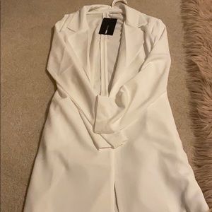 White longline blazer